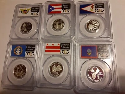 2009 S Silver Territories Quarter 6 PIECE SET - Image 1 of 4