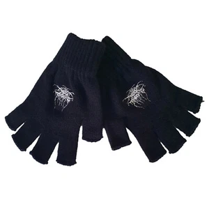 Darkthrone Logo Symbol Official Black Knit Fingerless Gloves Official Merch - Picture 1 of 1