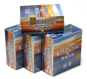 4 cajas Elements King Size Slim Ultra Delgado papel laminar arroz - caja/50 - Imagen 1 de 4
