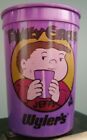 Family Circus Jeffy Wyler's Purple Cup Louisiana Plastic 12Oz Vintage Rare Comic