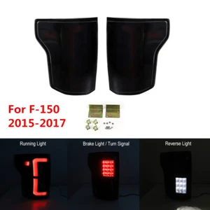 Rear Smoked LED Brake Tail Lights For Ford F-150 F150 Pickup 2015 2016 2017 - Imagen 1 de 9