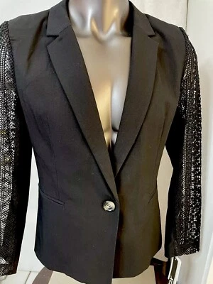 XOXO новый женщин XL черный платье моды куртка с Ярлыками вышитая кружевная отделка $79 Рекомендуемая розничная цена производителя - Изображение 1 из 4