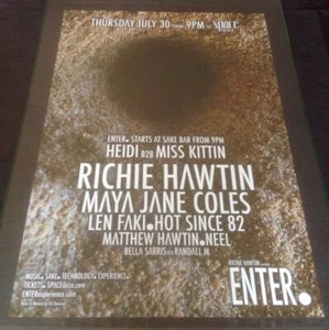 ENTER 2015 RICHIE HAWTIN @ SPACE IBIZA - IBIZA CLUB POSTERS - TECHNO MUSIC DJ - Picture 1 of 14