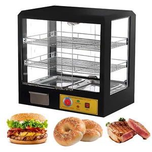 Commercial Food 3-Tier Electric Warmer Display with Lighting & Glass Door 110V-- - Picture 1 of 10