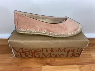 Bailarina clásica cómoda para mujer Bella Marie punta redonda gamuza rosa 10 Foto 1 de 4