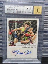 2011 Topps UFC Moment Of Truth Miesha Tate Red 1st Rookie Auto RC #7/8 BGS 8.5/9
