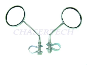 City Touring Comfort Vintage Classic Bicycle Bike 3" Round Mirror Chrome 1 Pair - Picture 1 of 1