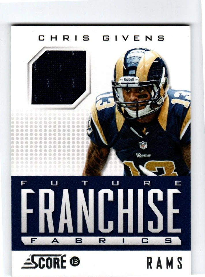 2013 Score Future Franchise Fabrics #FRCG Chris Givens - Image 1 of 1
