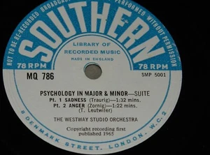 SOUTHERN LIBRARY 10" VINYL 78 RPM LP MQ 786 1965 ~ THE WESTWAY STUDIO ORCHESTRA - Picture 1 of 2