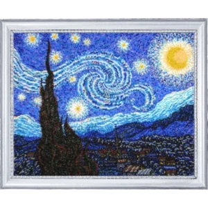 DIY Full Bead embroidery kit Starry Night Bead needlepoint - Picture 1 of 1