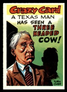 1961 Topps Crazy Cards #20 A Texas Man... NM