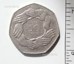 1973 old 50p Coin EEC 1973 - Circulated - Picture 1 of 3
