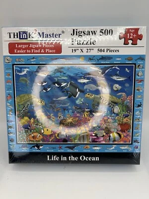 Think Master Life In The Ocean 500 Piece Jigsaw Puzzle Sea Creatures Fish Hobby - Image 1 of 4