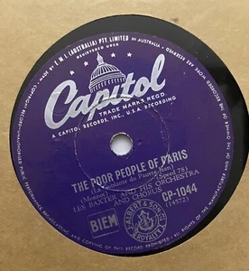78RPM Record The Poor People of Paris/Theme From Helen of Troy - Les Baxter - Picture 1 of 6
