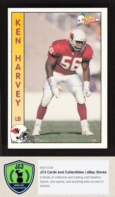 1992 Pacific #244 Ken Harvey - Phoenix Cardinals - Image 1 of 2