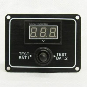 12V WASSERFEST 2-WEGE DIGITAL BATTERIE TEST SCHALTER PANEL MESSGERÄT WIPPE Boot - Bild 1 von 1