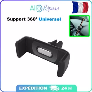 Support Téléphone Smartphone Voiture Grille d'aération Rotatif 360° - Photo 1 sur 3