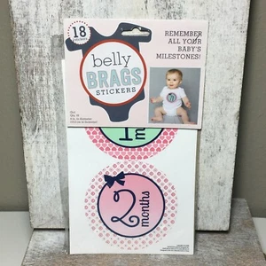 ¡Pegatinas Belly BRAGS! 18 pegatinas Baby Girl Remember All Your Baby's Hitos - Imagen 1 de 6