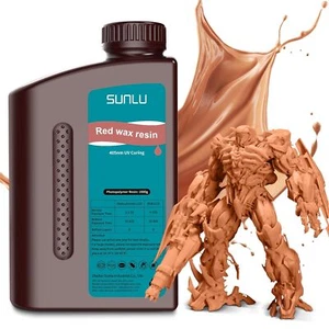 Impresora 3D de cera roja SUNLU 1000G textura mate de resina para LCD/SLA/DLP buenos detalles - Imagen 1 de 9