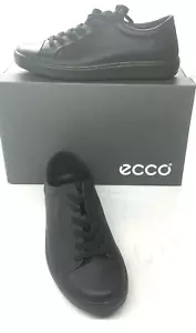 Mujeres Nuevas Zapatillas Planas ECCO Negras Con Cordones Talla 8-8.5 US/39 EUR - Imagen 1 de 5