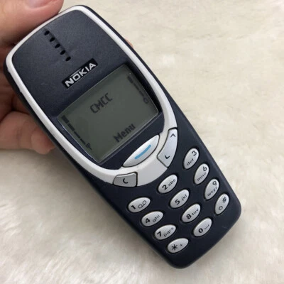 Original Nokia 3310 blue (Unlocked) 2G GSM 900/1800 Good Cheap Cellular Phone - Image 1 of 4