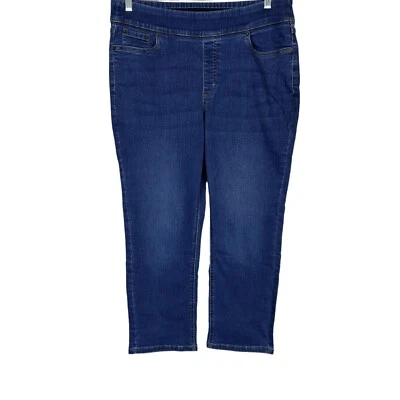 Denim & Co. Petite Cozy Touch Denim Full-Length Straight Jean Medium 14P Size - Image 1 of 2