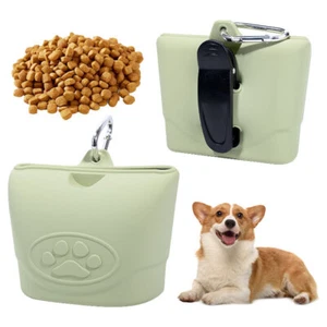 Silicone Dog Treat Pouch Portable Training Container Clip on for Dog Training - Picture 1 of 5