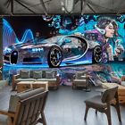 Modern Creative Street Graffiti Sports Car Photo Wallpaper Restaurant Clubs KTV 