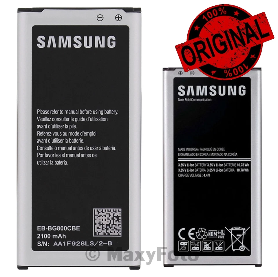 SAMSUNG BATTERIA ORIGINALE EB-BG800 LITIO 2100mAh PILA PER GALAXY S5 MINI G800