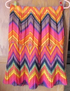NUEVO CON ETIQUETAS SUNNY LEIGH Mujer Misses Estampado Chevron Falda Talla Pequeña Multicolor LINDA - Imagen 1 de 4