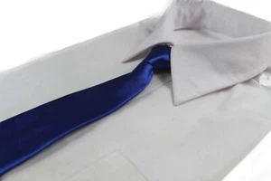 1 x Blue Neck Tie Boys Kids Baby Toddler School Ties Formal Wedding - Picture 1 of 3