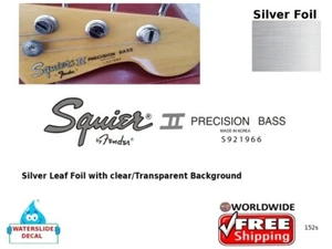 Squier Precision Bassgitarre Aufkleber Folie Wasserrutsche Kopfplatte Restauration 152er - Bild 1 von 1