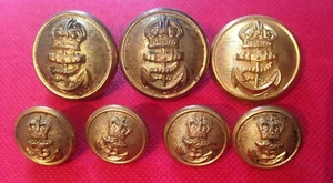 Parches de botones navales y efímeros de colección vintage relacionados con J Dolman CPO WTR - Imagen 1 de 11
