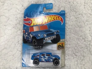 New- Hot Wheels-Treasure Hunt- 133- Baja Blazers 9/10- HUMVEE- Blue w/Orange-‘17 - Picture 1 of 6