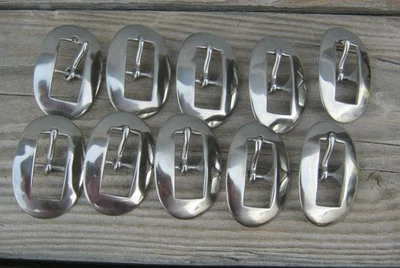 10 hebillas de carro de barra central de acero inoxidable con brida ovalada de 1/2" Foto 1 de 3