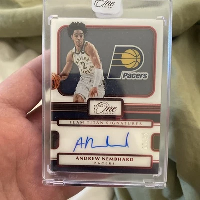 2022-23 Panini One and One Team Titans Signature Andrew Nembhard AUTO 7/25 - Image 1 of 3
