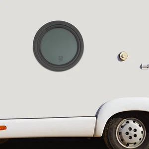 12inch Round Fixed RV Window For RV Window, RV Window with Trim Ring - Picture 1 of 14
