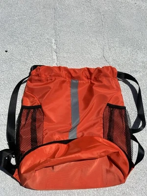 Reflective Multi Pocket Backpack Bike Bicycle Motorcycle Drawstring Very Durable - Image 1 of 4