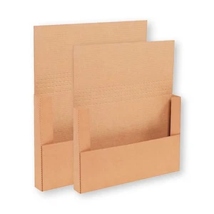 18 x 12 x 2" Kraft Easy-Fold Mailers ECT-32B 50/Case - Picture 1 of 6