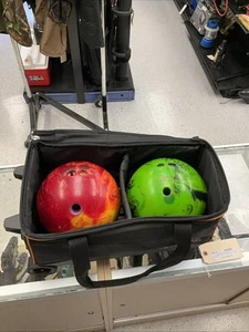 Columbia C300 & Maxim Ebonite 11lb Bowling Balls In Case 222775 - Picture 1 of 14