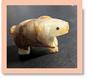 🐻 Bearly There – Hand-Carved Onyx Baby Bear Figurine – Mexico – 2.5" x 2" - Picture 1 of 9