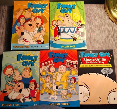 FAMILY GUY TV Show Volumes 1 - 4 DVD set & Stewie Griffins Untold Story - Image 1 of 4