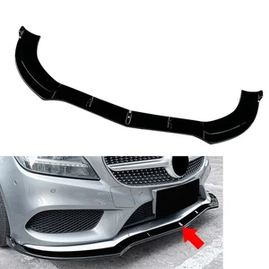 Schwarz Frontspoilerlippe für Mercedes Benz CLS-Klasse C218 X218 2014-2017 - Picture 1 of 10
