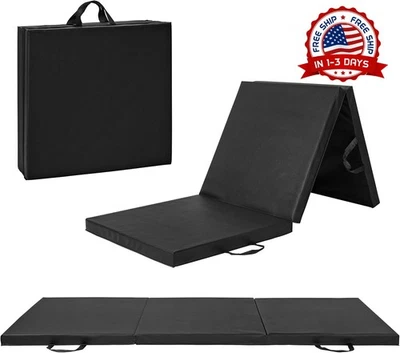 Colchoneta de equilibrio para gimnasia aeróbica, plegable y antidesgarro (Negra) - Image 1 of 4