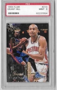 Grant Hill 1994/95 Flair Rookie Card RC #213 Graded Mint PSA 9 - Picture 1 of 1