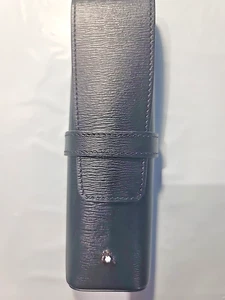 Montblanc 4810 Westside 2-Pen Etui in schwarzem Kalbsleder Neu ohne Karton oder Etikett - Bild 1 von 13