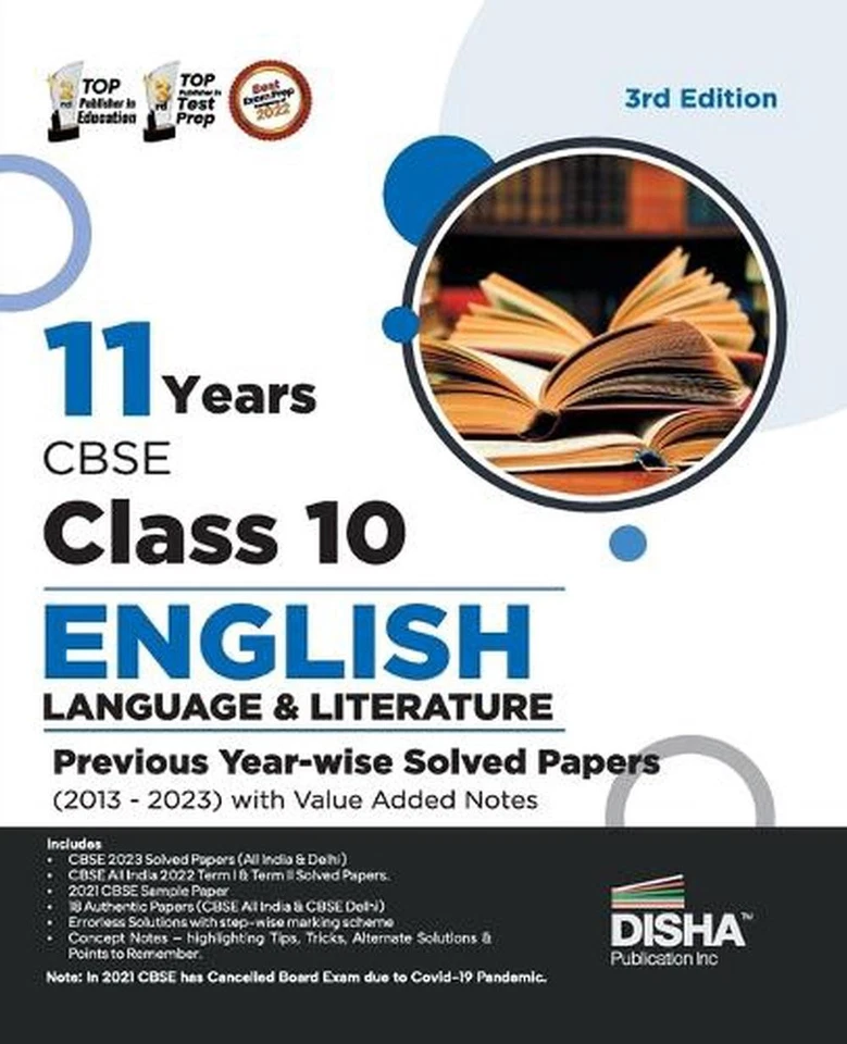11 Years Cbse Class 10 English Language & Literature Previous Year-Wise Solved P - Image 1 of 1