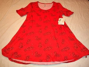 LuLaRoe Perfect T Short Sleeve Shirt Top Xtra X Small NWT XXS Hearts Roses NEW - Picture 1 of 5