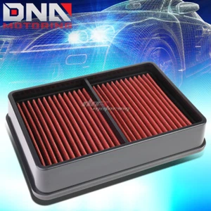 FOR MITSU. LANCER/OUTLANDER RED REPLACEMENT RACING DROP IN AIR FILTER PANEL - Picture 1 of 6