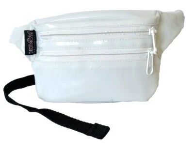 Jansport Festival Collection Hippyland White Synthetic Leather Belt Bag Fannie - Image 1 of 4